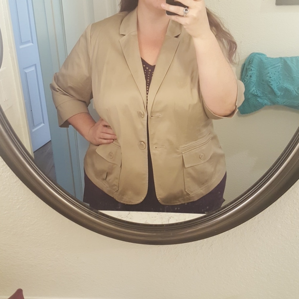 Lane Bryant Tailored Stretch Crop Jacket